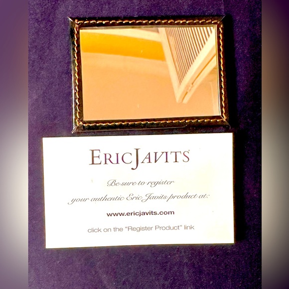 Eric Javits Squishee Metallic Gold/Tan/Blk Satchel &Patent Leather-Excel Cond - Picture 8 of 12